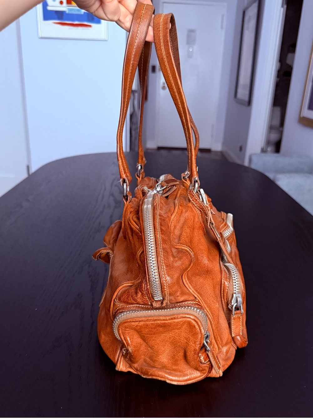 Prada Washed Buffalo Cargo Bag Cuoio - Picture 6 of 16